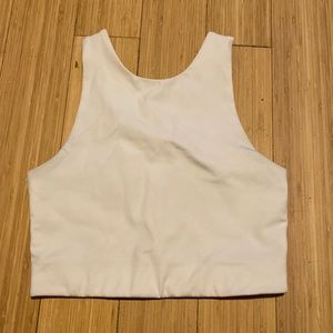 Girlfriend Collection Workout Top (Size Small) in White